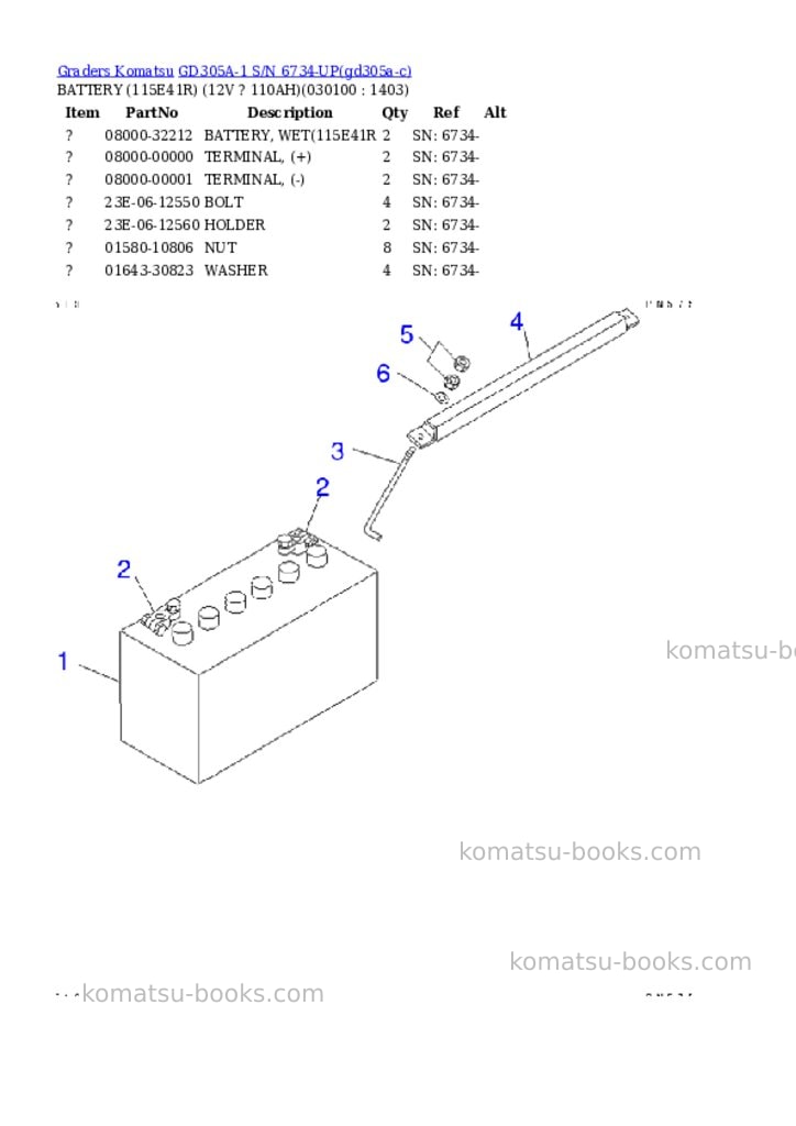 Komatsu gd305a-1 s/n 6734-up Parts catalog cover Page 9