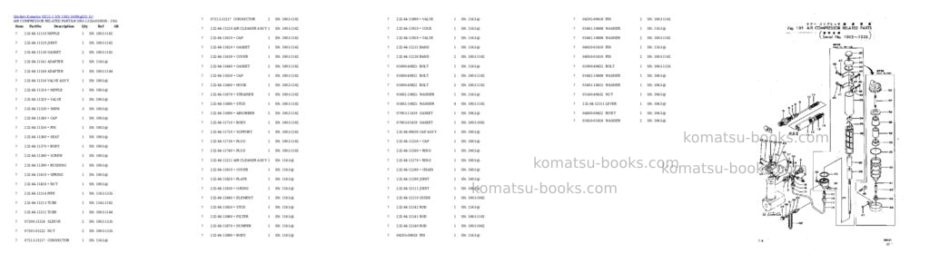 Komatsu gd31-1 s/n 1003-1499 Parts catalog cover Page 2