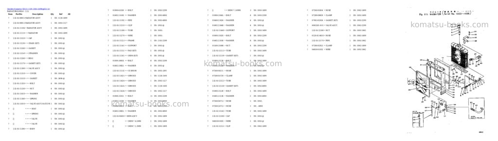 Komatsu gd31-1 s/n 1003-1499 Parts catalog cover Page 4