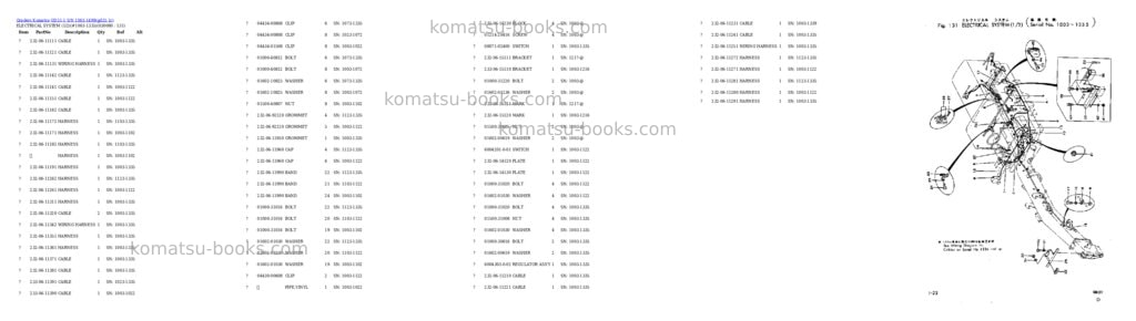 Komatsu gd31-1 s/n 1003-1499 Parts catalog cover Page 7