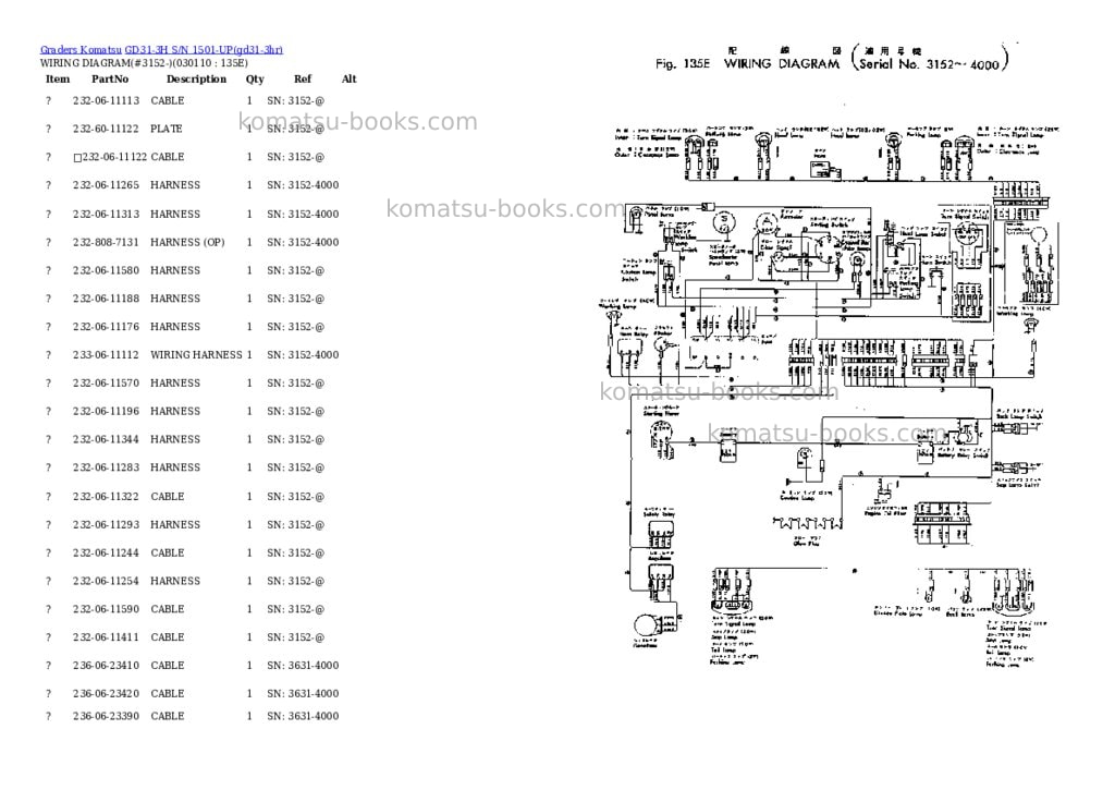 Komatsu gd31-3h s/n 1501-up Parts catalog cover Page 10