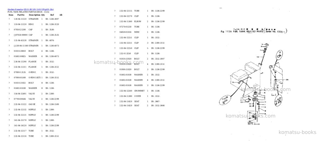 Komatsu gd31-3h s/n 1501-up Parts catalog cover Page 2