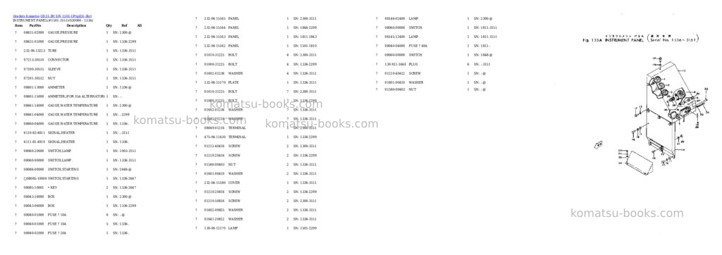 Komatsu gd31-3h s/n 1501-up Parts catalog cover Page 5