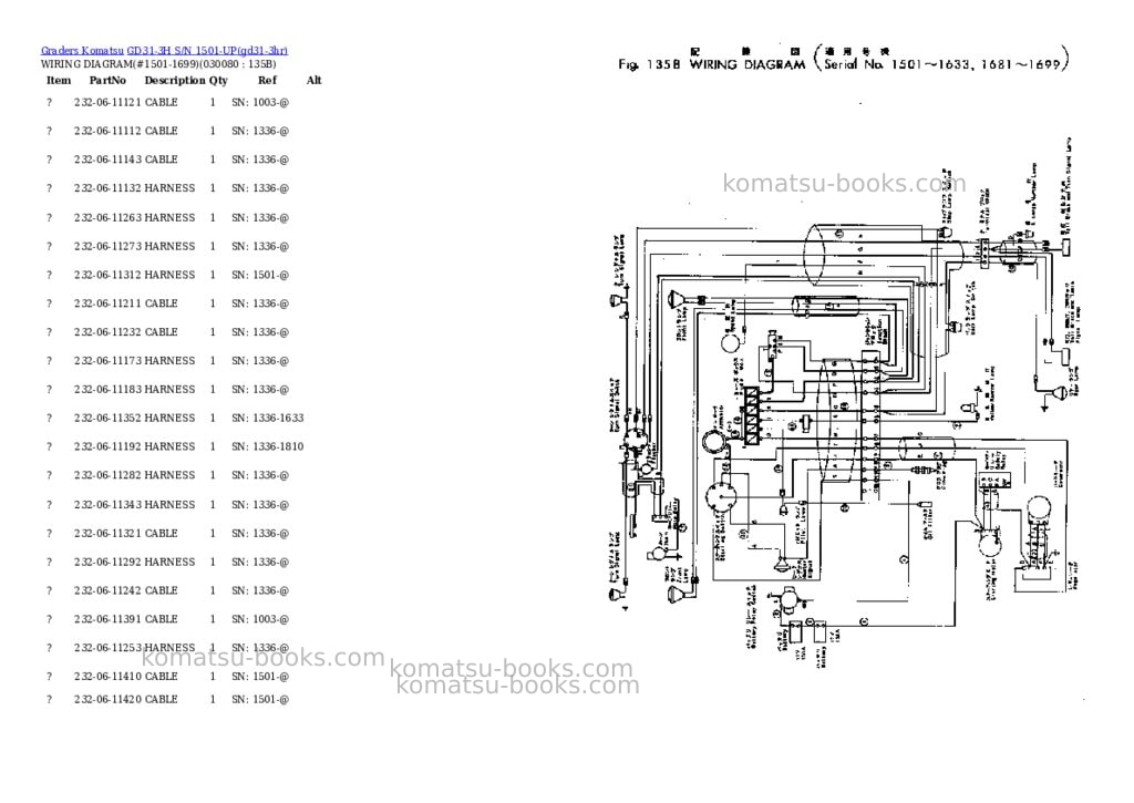 Komatsu gd31-3h s/n 1501-up Parts catalog cover Page 7