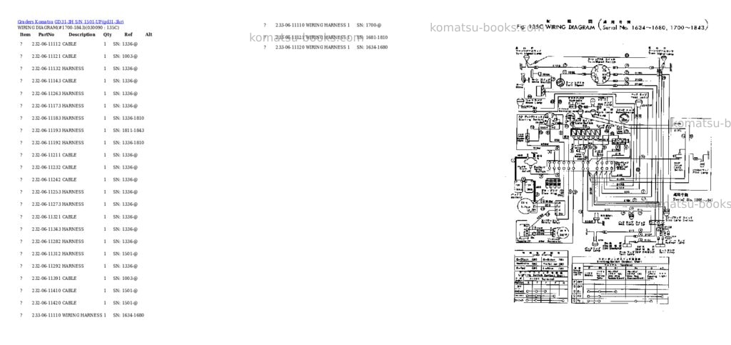 Komatsu gd31-3h s/n 1501-up Parts catalog cover Page 8