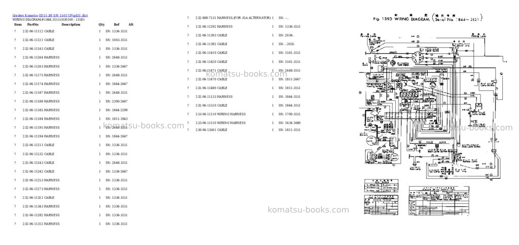 Komatsu gd31-3h s/n 1501-up Parts catalog cover Page 9