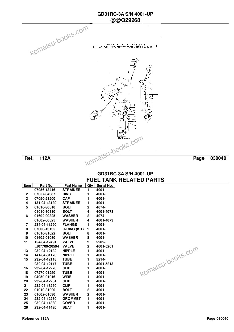 Komatsu gd31rc-3a s/n 4001-up Parts catalog cover Page 7