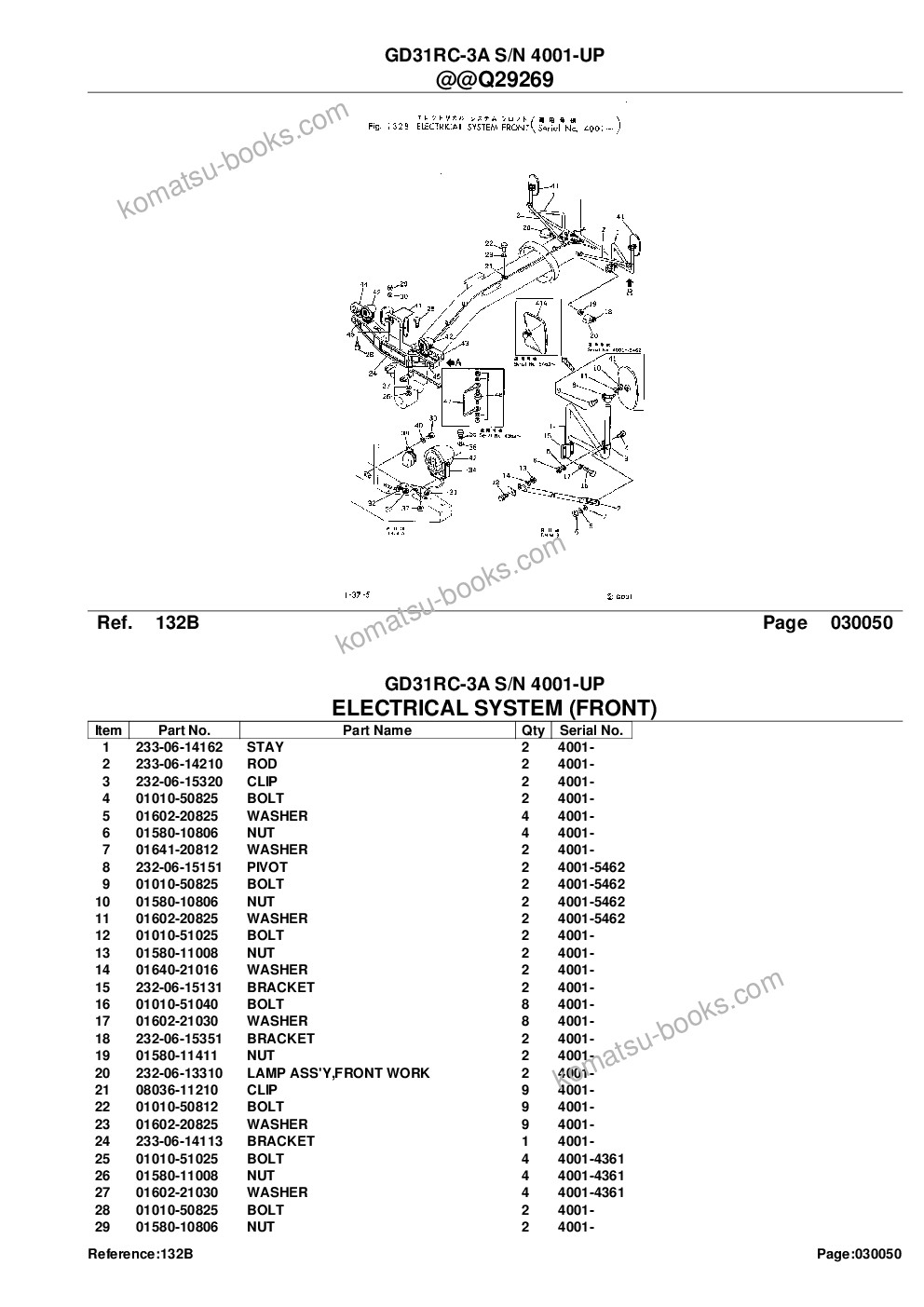 Komatsu gd31rc-3a s/n 4001-up Parts catalog cover Page 8