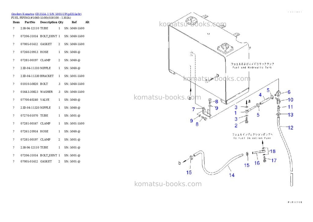 Komatsu gd355a-1 s/n 5001-up Parts catalog cover Page 9 Komatsu gd355a-1 s/n 5001-up Parts catalog cover Page 9