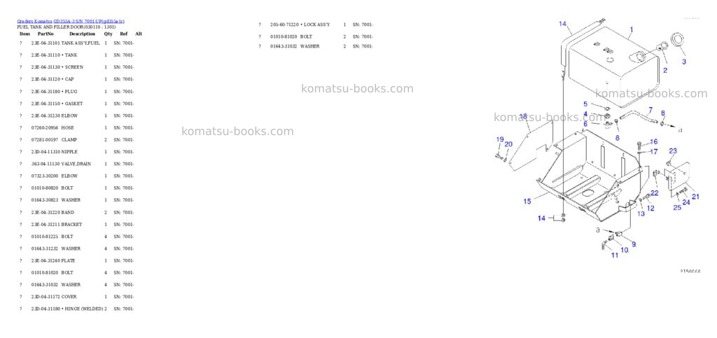 Komatsu gd355a-3 s/n 7001-up Parts catalog cover Page 10 Komatsu gd355a-3 s/n 7001-up Parts catalog cover Page 10