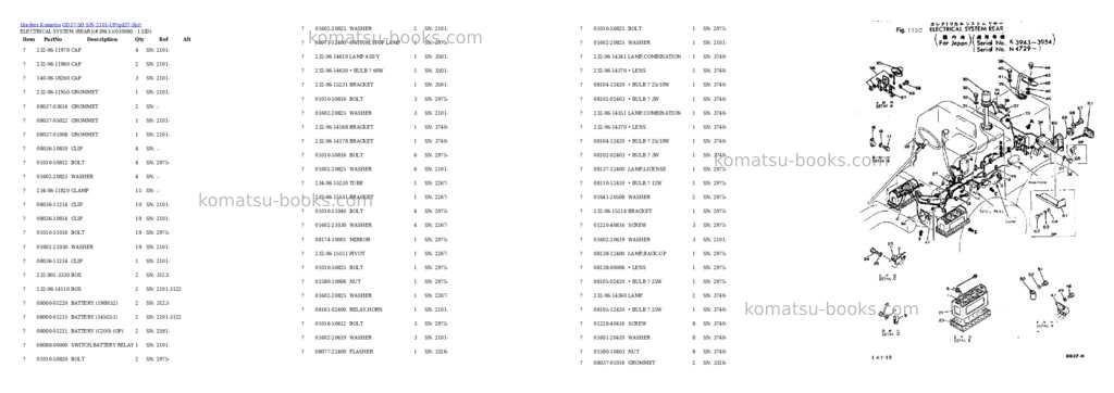Komatsu GD37-5H S/N 2101-UP Parts catalog cover Page 7