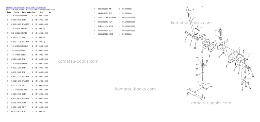 Komatsu gd405a-1 s/n 50002-up Parts catalog cover Page 3