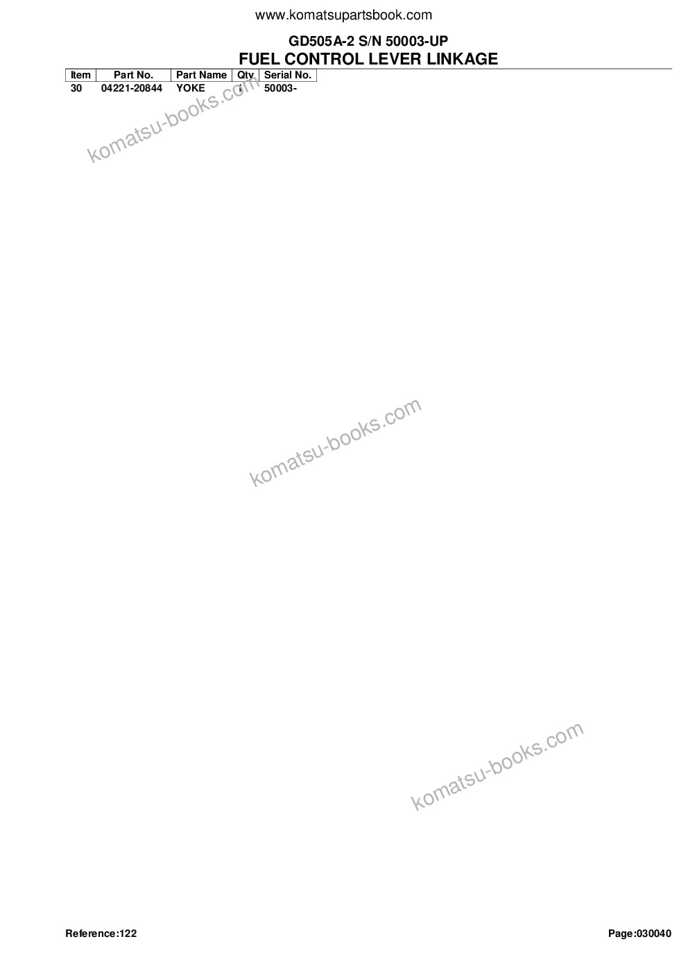 Komatsu GD505A-2 S/N 50003-UP Parts catalog cover Page 10