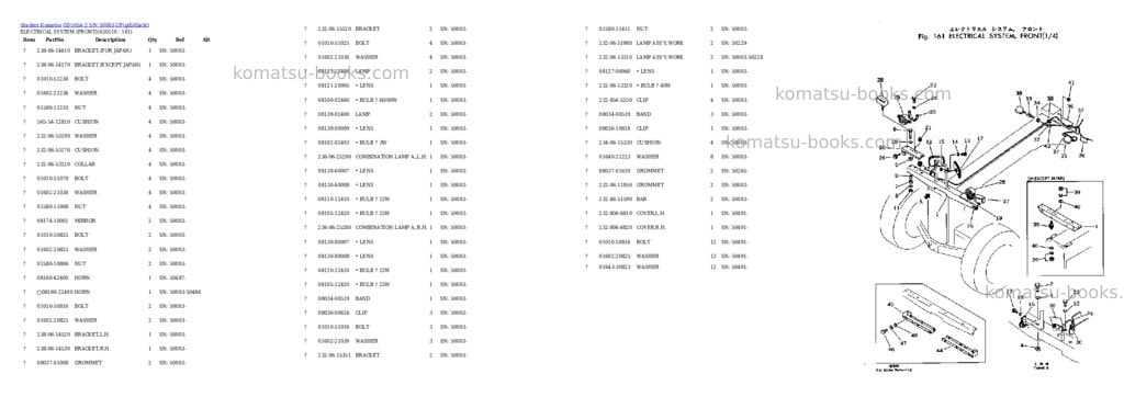 Komatsu gd505a-2 s/n 50003-up Parts catalog cover Page 10