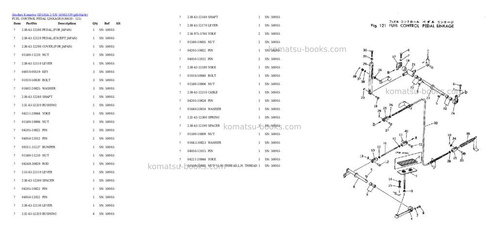 Komatsu gd505a-2 s/n 50003-up Parts catalog cover Page 2