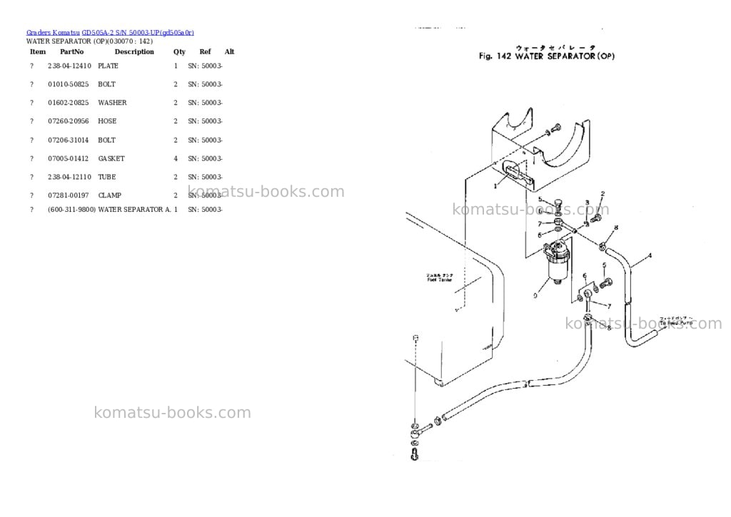 Komatsu gd505a-2 s/n 50003-up Parts catalog cover Page 6