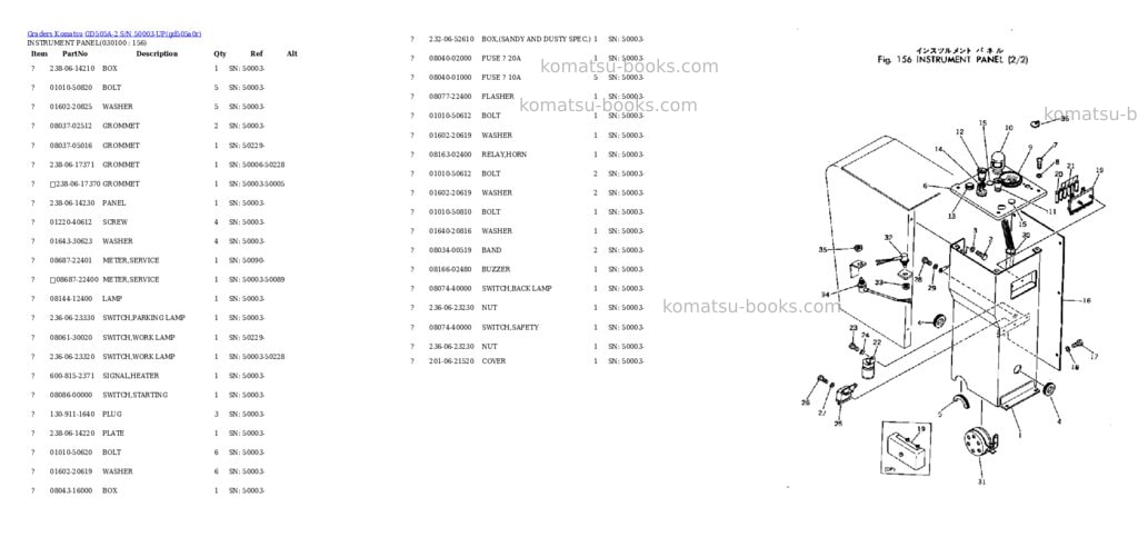 Komatsu gd505a-2 s/n 50003-up Parts catalog cover Page 9