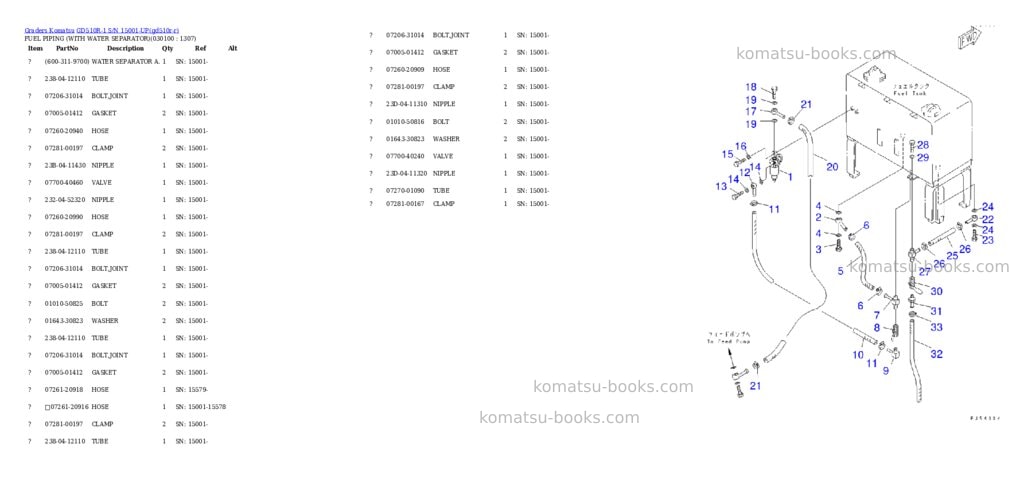 Komatsu GD510R-1 S/N 15001-UP Parts catalog cover Page 8