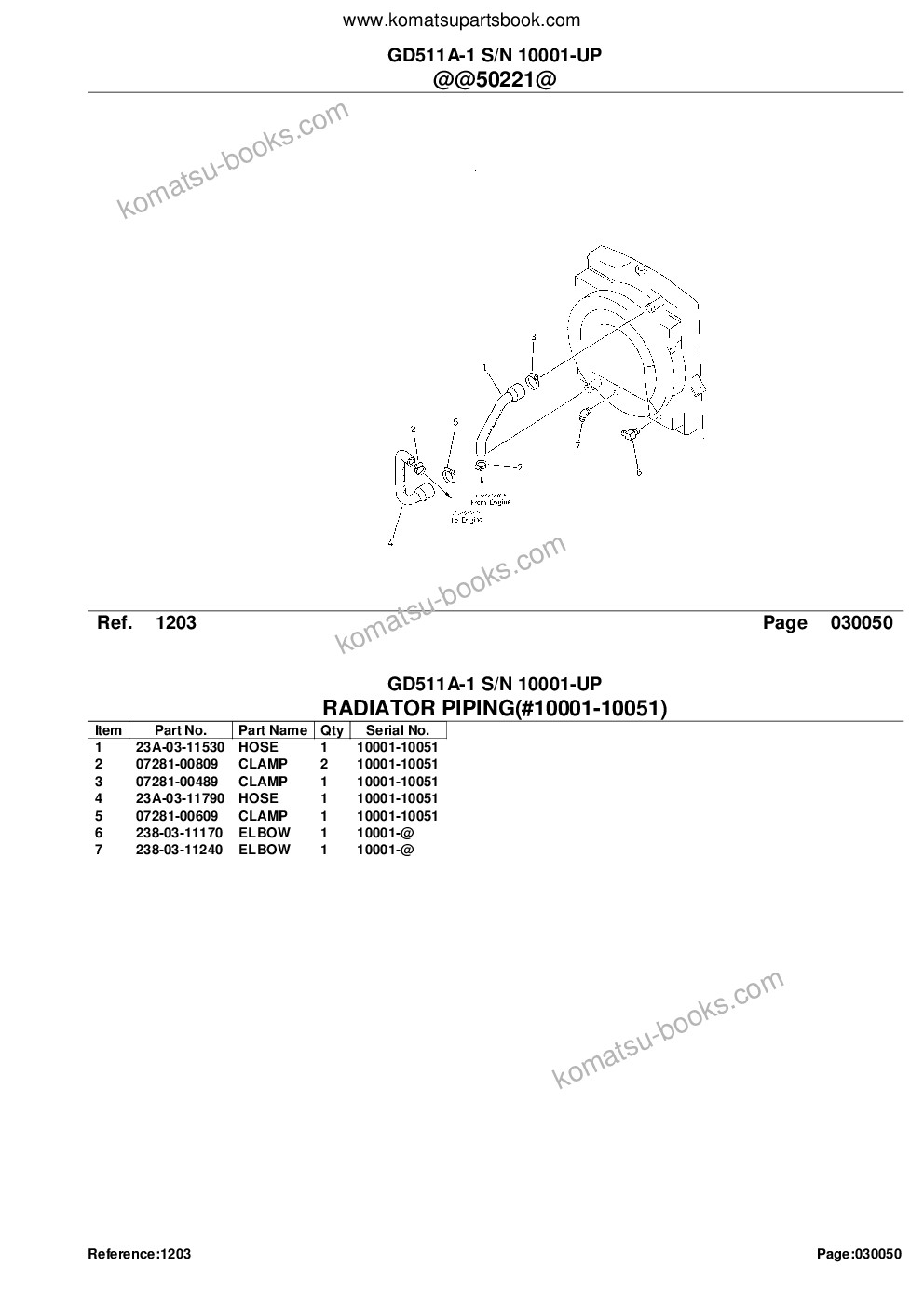 Komatsu gd511a-1 s/n 10001-up Catálogo de piezas cover Page 9