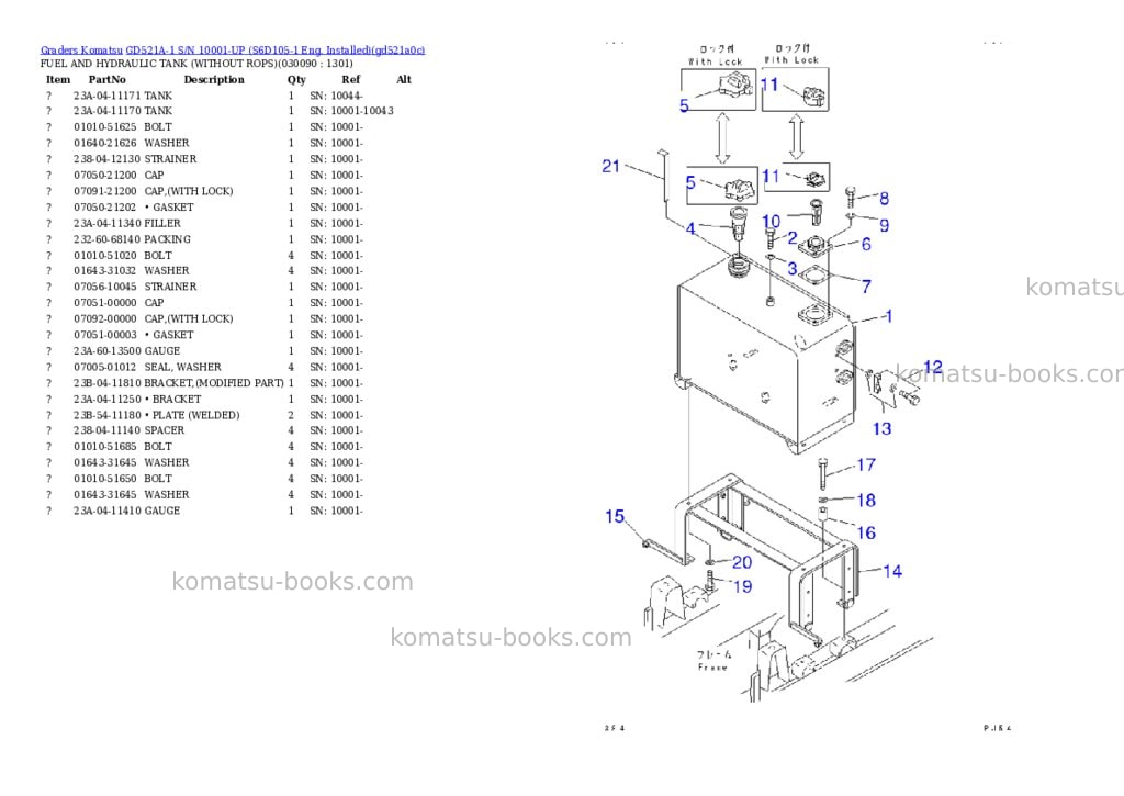 Komatsu gd521a-1 s/n 10001-up s6d105-1 eng. installed Parts catalog cover Page 8 Komatsu gd521a-1 s/n 10001-up s6d105-1 eng. installed Parts catalog cover Page 8