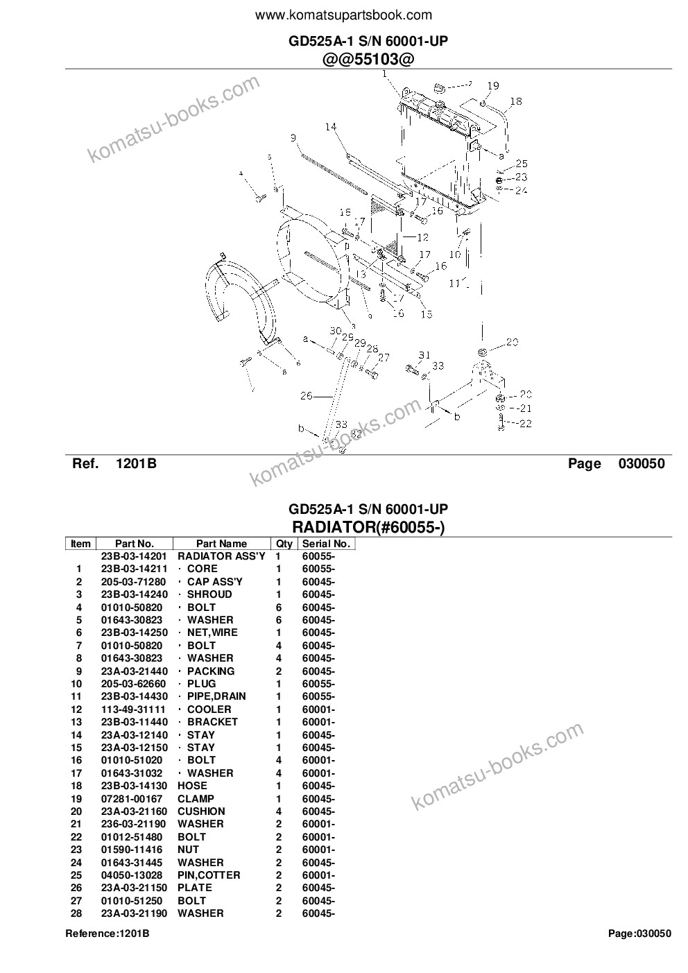 Komatsu gd525a-1 s/n 60001-up Parts catalog cover Page 10