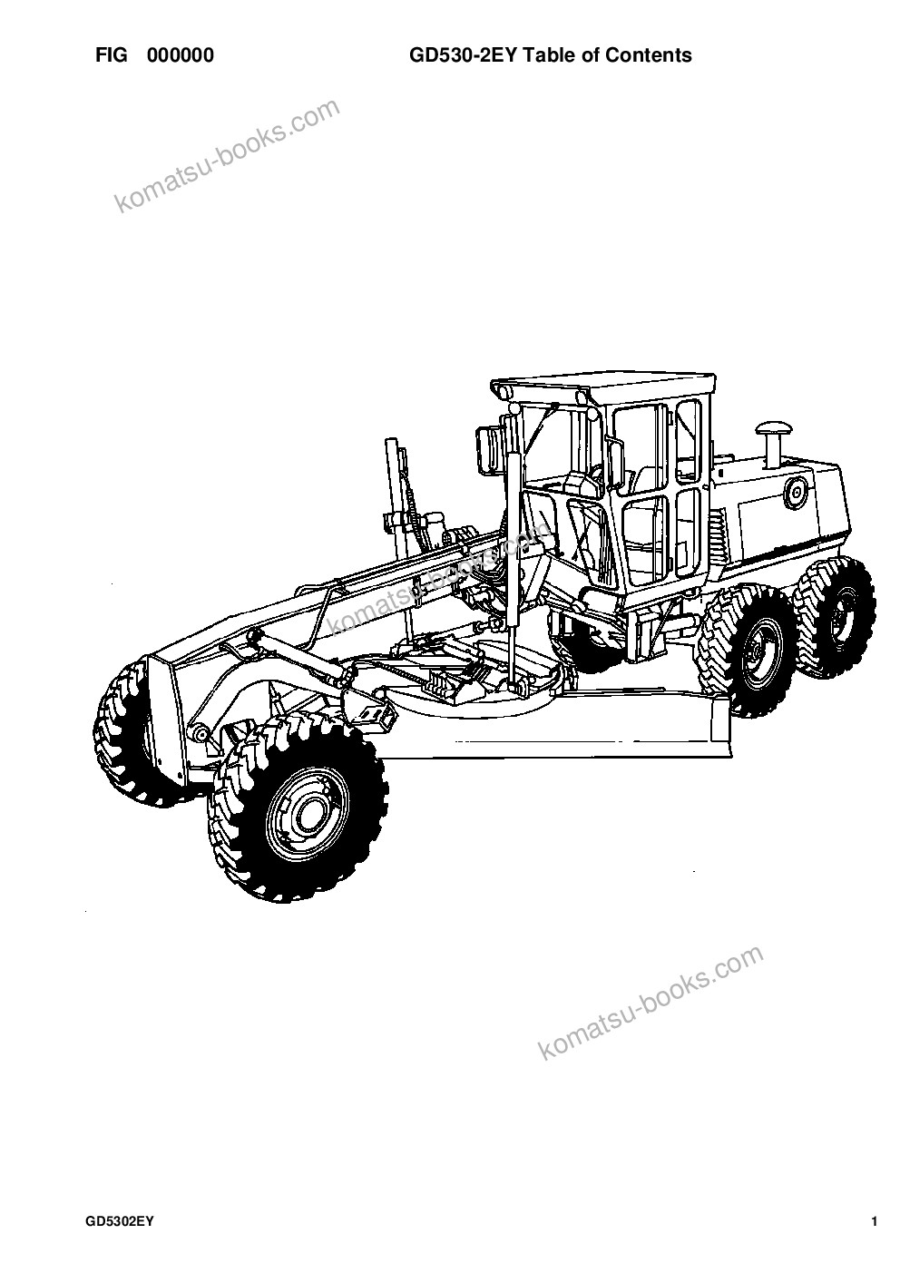 Komatsu gd530a/aw-2ey s/n 210098-up Parts catalog cover