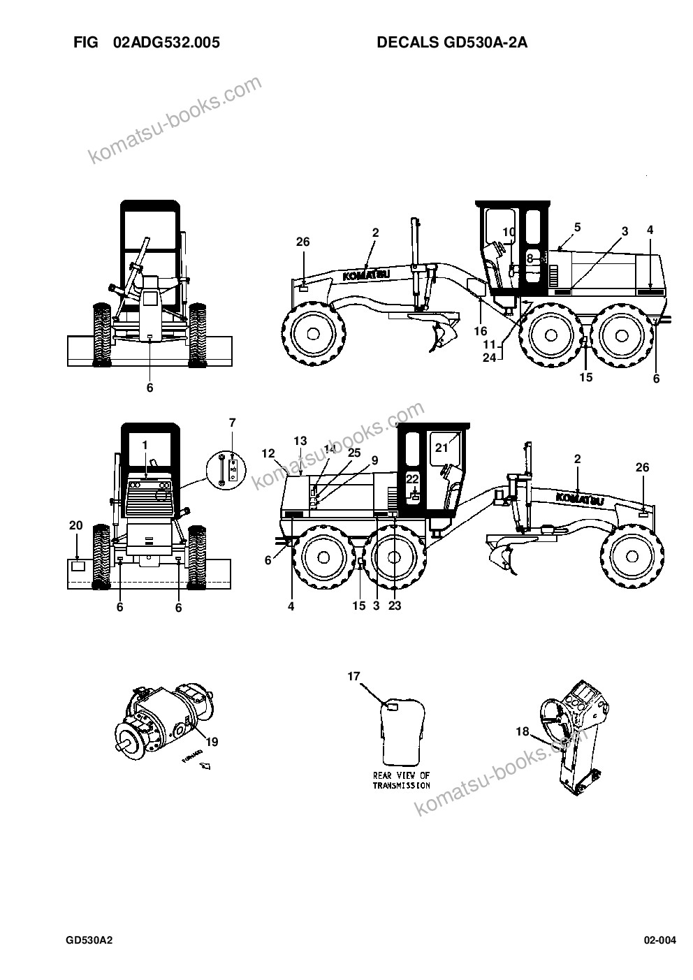 Komatsu gd530a/aw-2a/2b/2c w/s6d102 s/n 202002-up Parts catalog cover Page 4 Komatsu gd530a/aw-2a/2b/2c w/s6d102 s/n 202002-up Parts catalog cover Page 4
