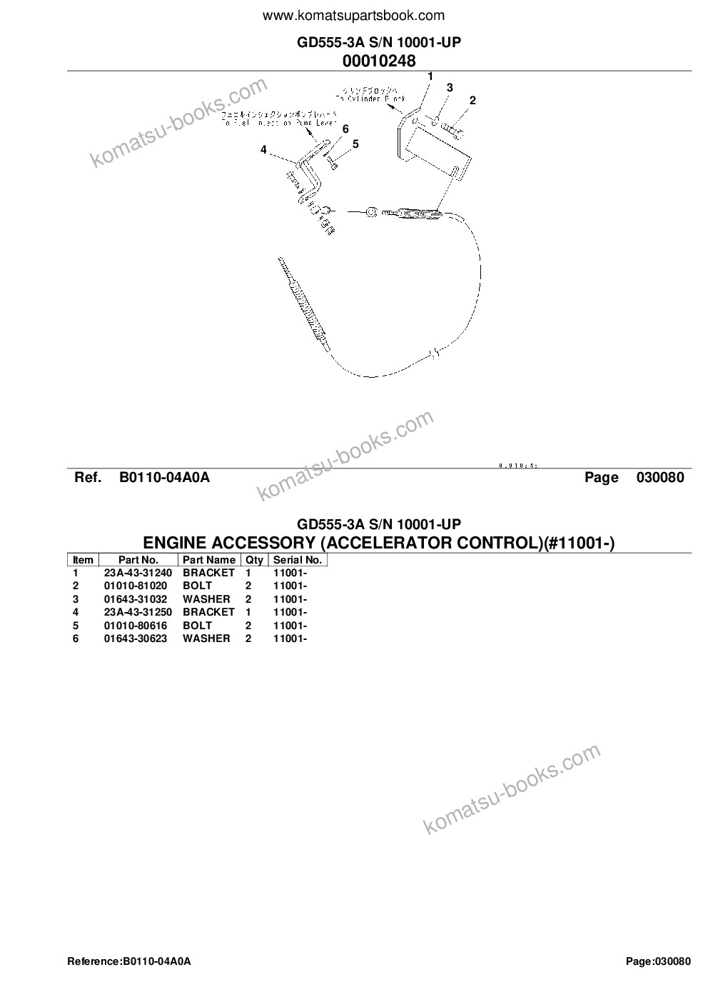 Komatsu gd555-3a s/n 10001-up Catálogo de piezas cover Page 10