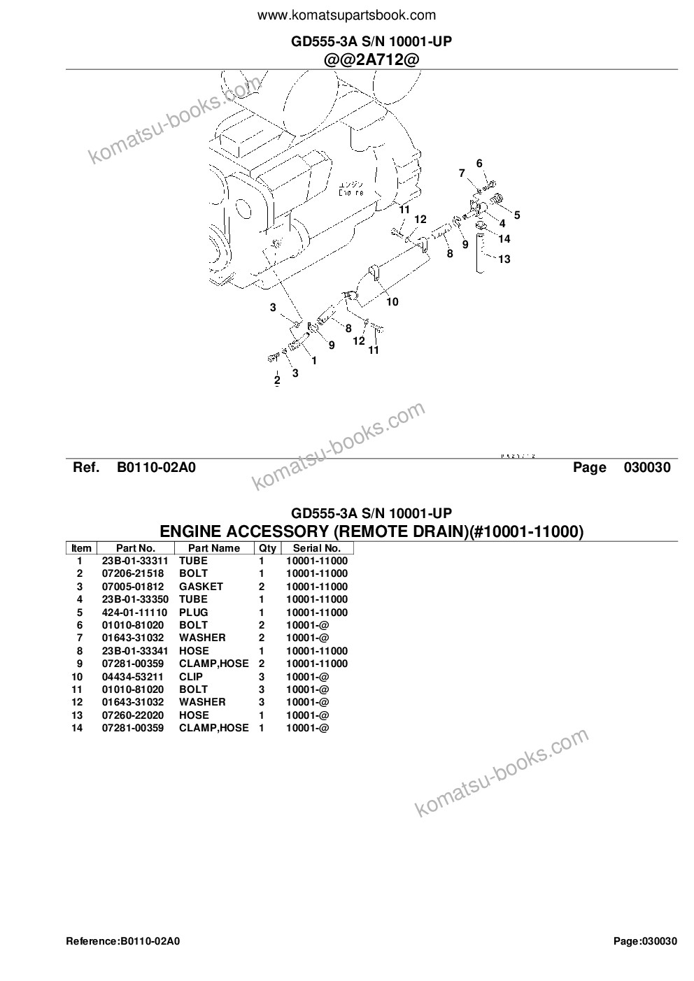 Komatsu gd555-3a s/n 10001-up Catálogo de piezas cover Page 5