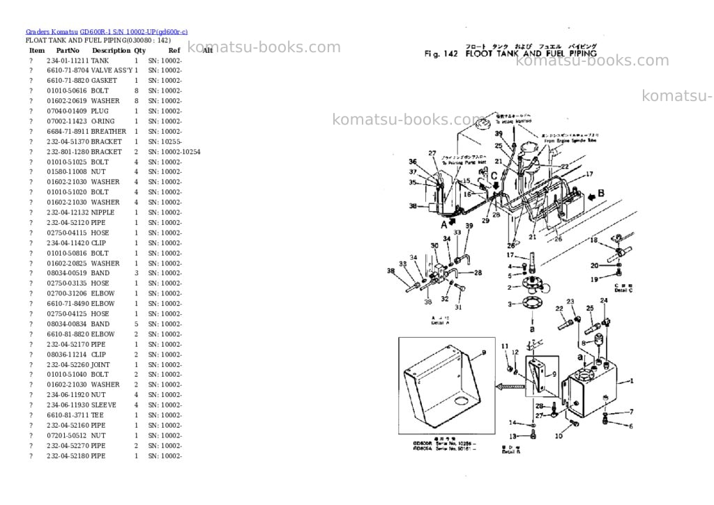 Komatsu GD600R-1 S/N 10002-UP Parts catalog cover Page 7