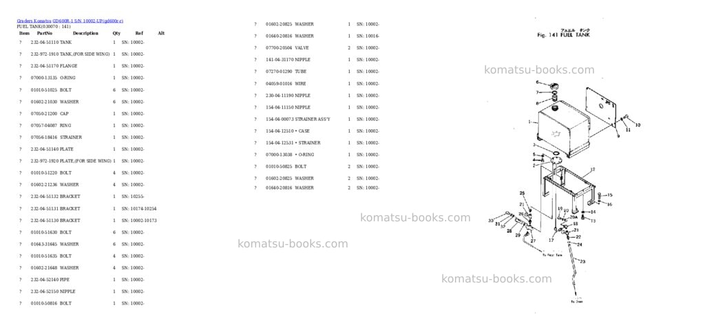 Komatsu GD600R-1 S/N 10002-UP Parts catalog cover Page 6
