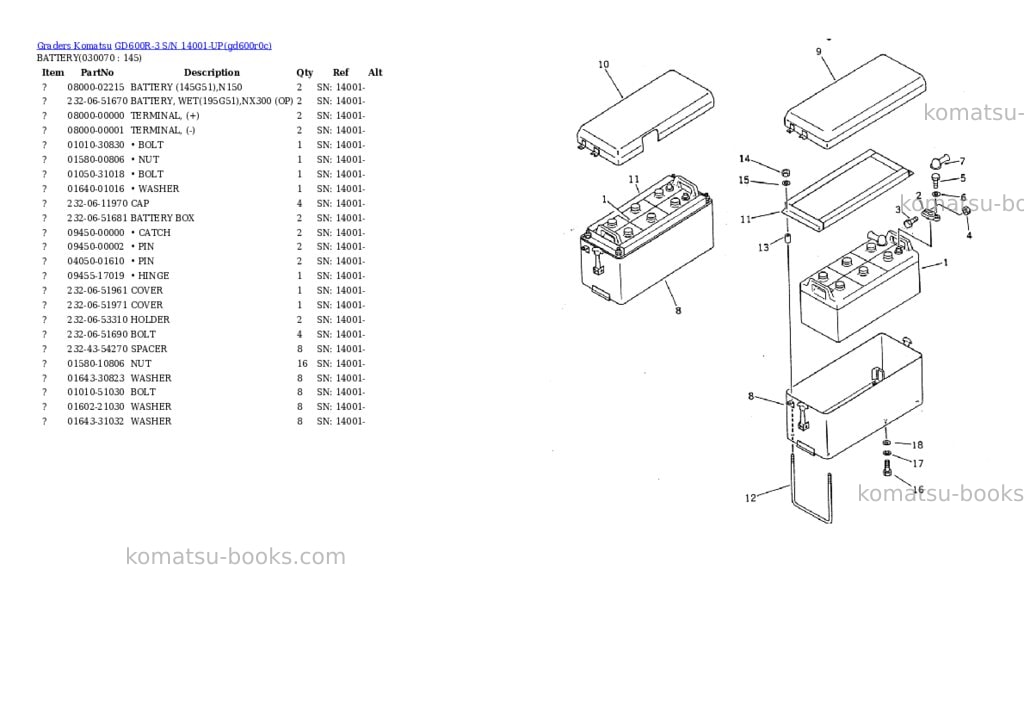 Komatsu GD600R-3 S/N 14001-UP Parts catalog cover Page 6