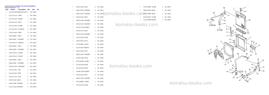 Komatsu gd600r-3 s/n 14001-up Parts catalog cover Page 4