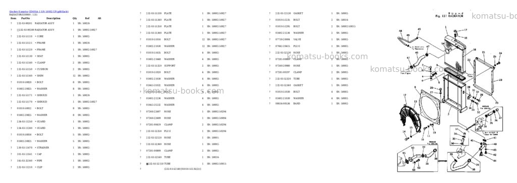 Komatsu gd605a-1 s/n 50002-up Parts catalog cover Page 5