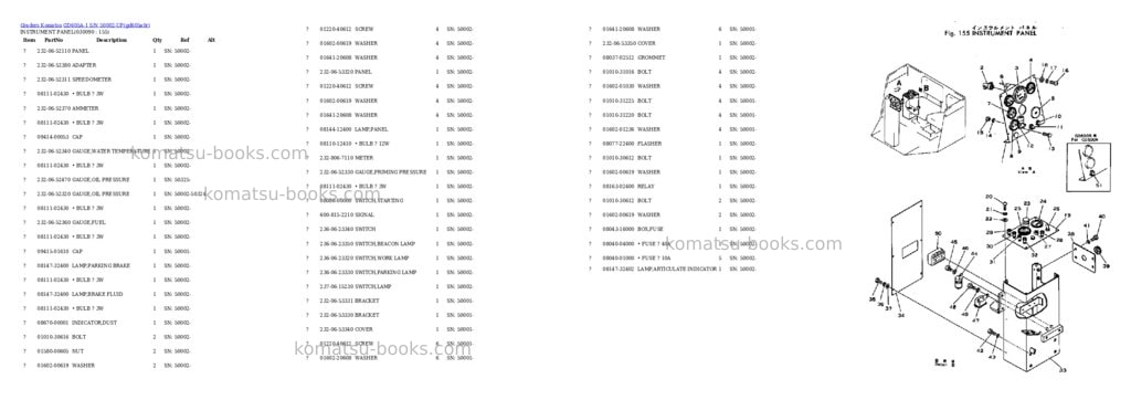 Komatsu gd605a-1 s/n 50002-up Parts catalog cover Page 8