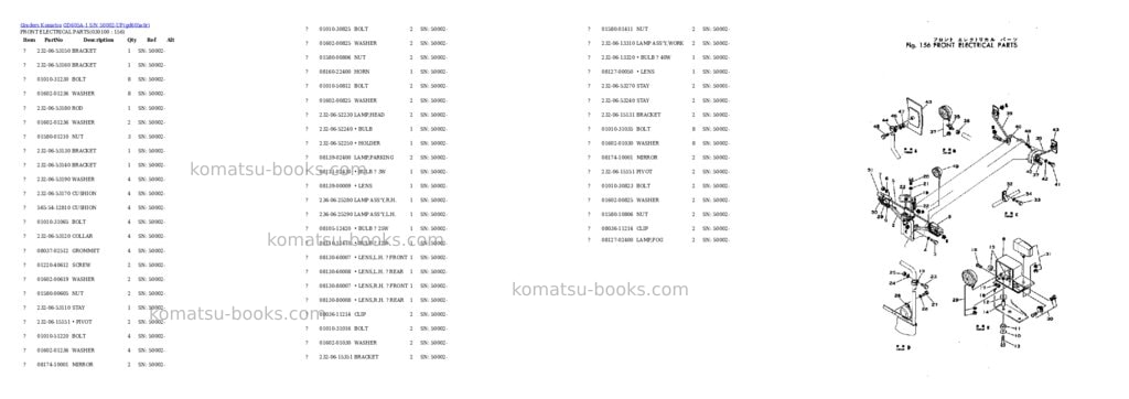 Komatsu gd605a-1 s/n 50002-up Parts catalog cover Page 9