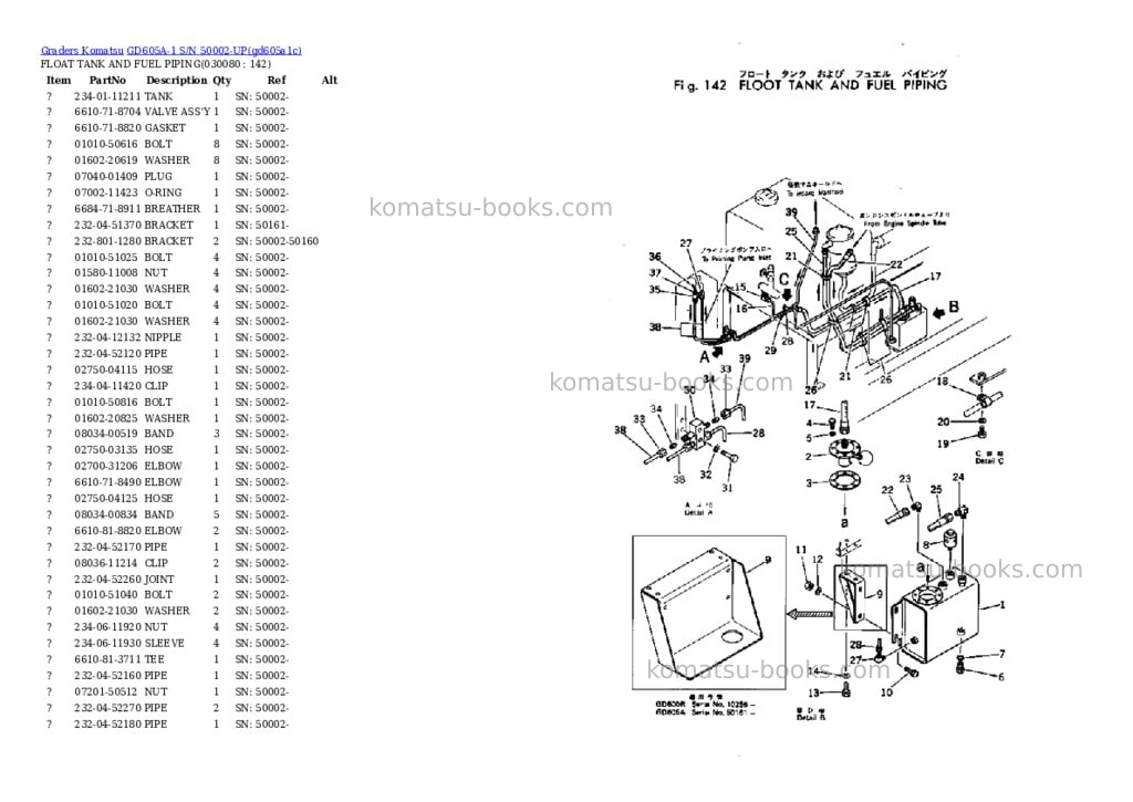 Komatsu GD605A-1 S/N 50002-UP Parts catalog cover Page 7 Komatsu GD605A-1 S/N 50002-UP Parts catalog cover Page 7