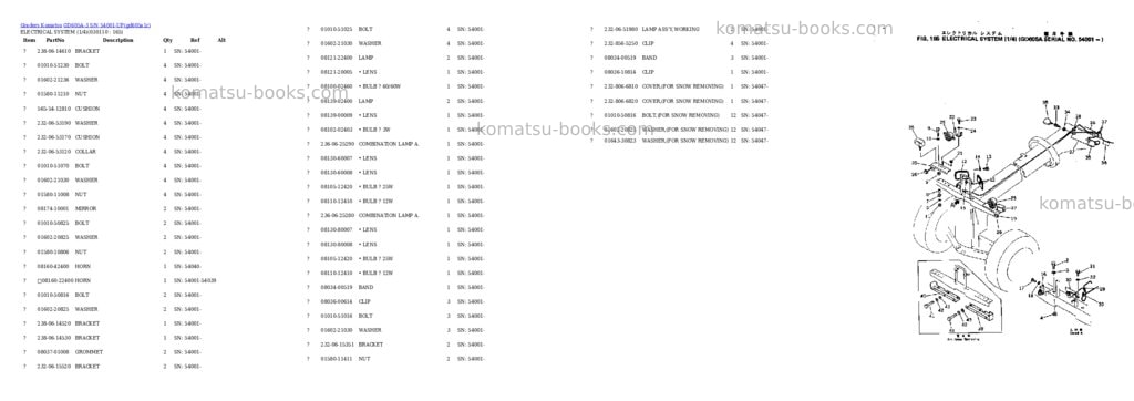 Komatsu GD605A-3 S/N 54001-UP Parts catalog cover Page 10
