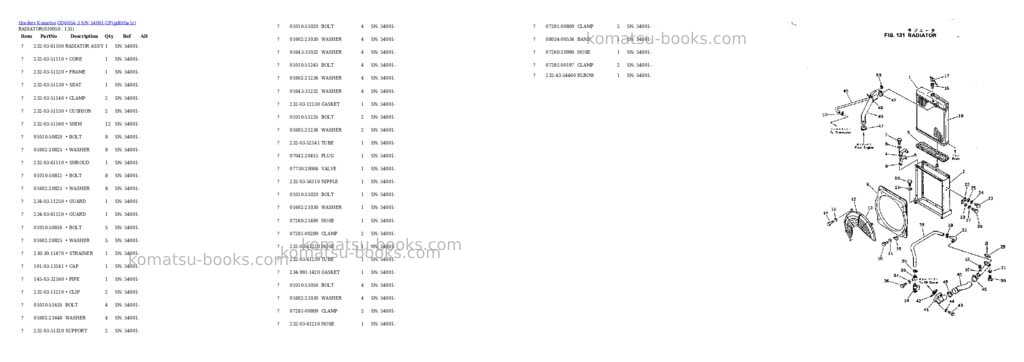 Komatsu GD605A-3 S/N 54001-UP Parts catalog cover Page 4