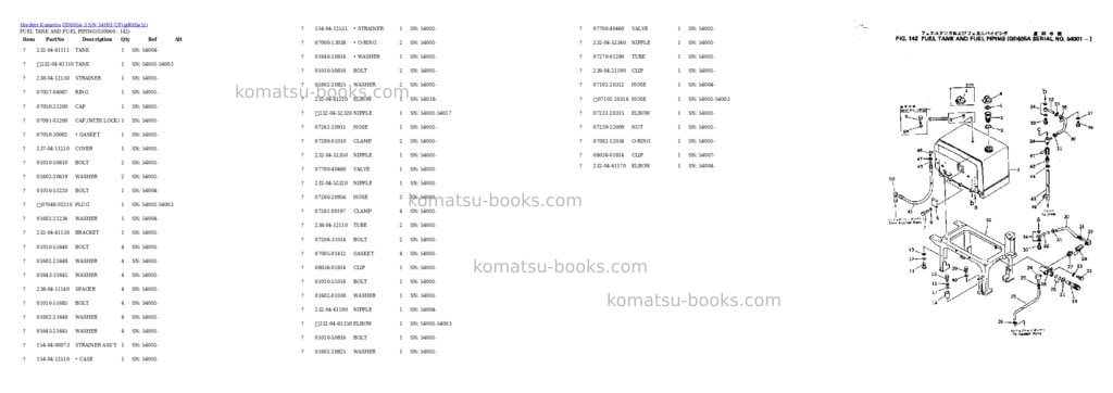 Komatsu GD605A-3 S/N 54001-UP Parts catalog cover Page 5
