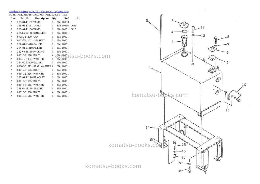 Komatsu gd621a-1 s/n 10001-up Parts catalog cover Page 8 Komatsu gd621a-1 s/n 10001-up Parts catalog cover Page 8