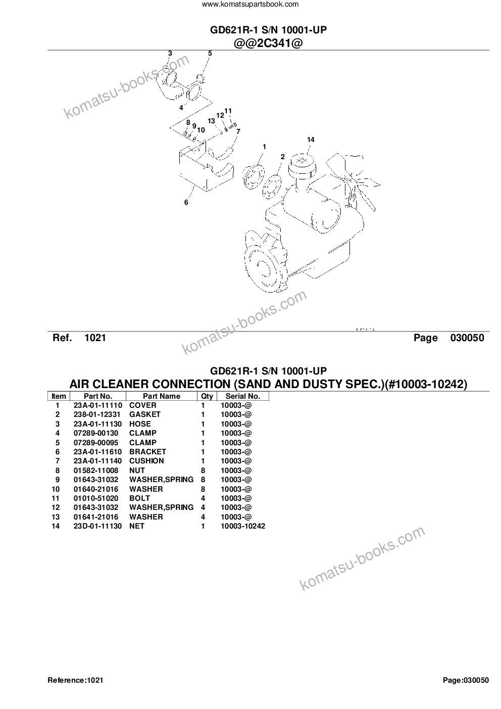 Komatsu gd621r-1 s/n 10001-up Parts catalog cover Page 8 Komatsu gd621r-1 s/n 10001-up Parts catalog cover Page 8