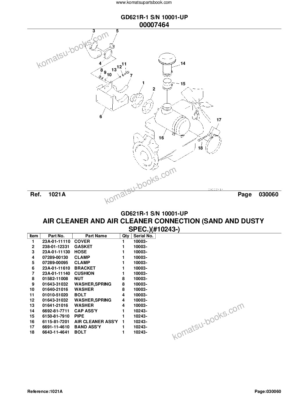 Komatsu gd621r-1 s/n 10001-up Parts catalog cover Page 9 Komatsu gd621r-1 s/n 10001-up Parts catalog cover Page 9