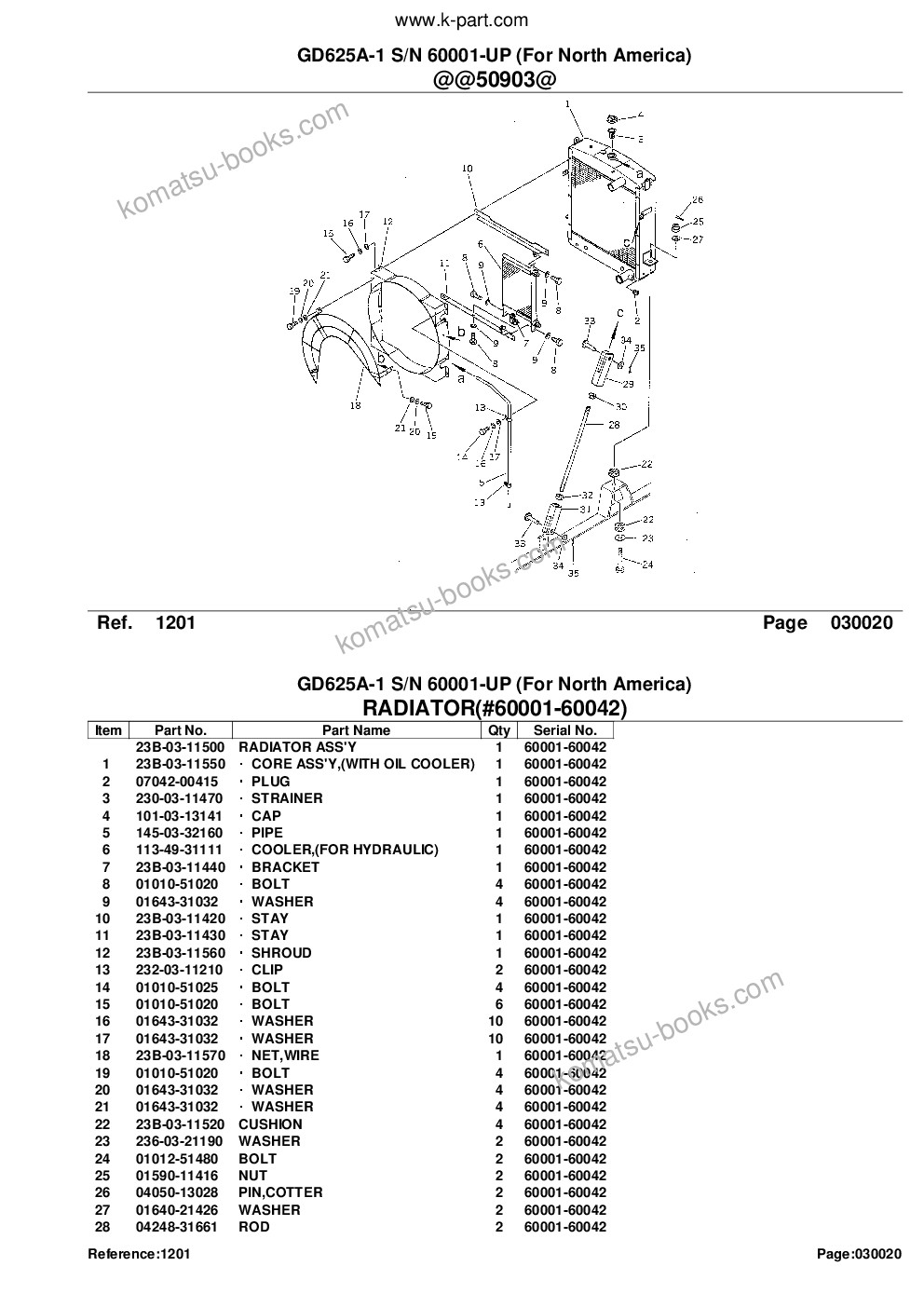 Komatsu gd625a-1 s/n 60001-up for north america Parts catalog cover Page 5 Komatsu gd625a-1 s/n 60001-up for north america Parts catalog cover Page 5