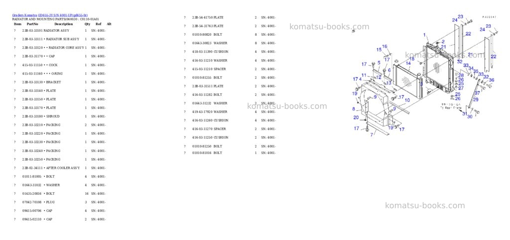Komatsu gd655-3y s/n 4001-up Parts catalog cover Page 9 Komatsu gd655-3y s/n 4001-up Parts catalog cover Page 9