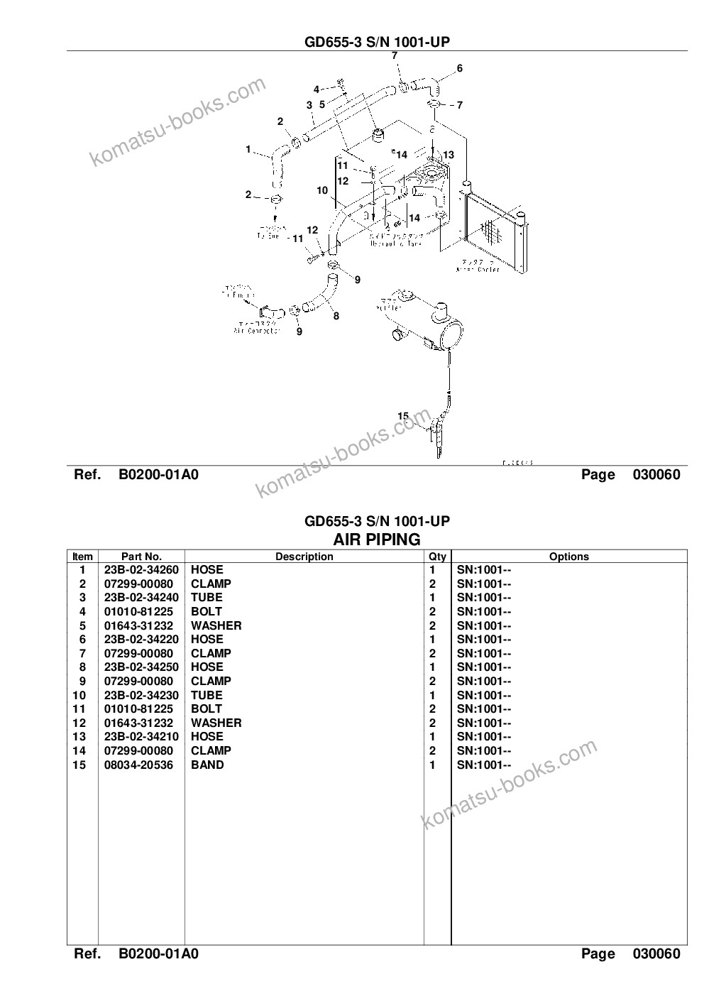 Komatsu gd655-3 s/n 1001-up Catálogo de piezas cover Page 8