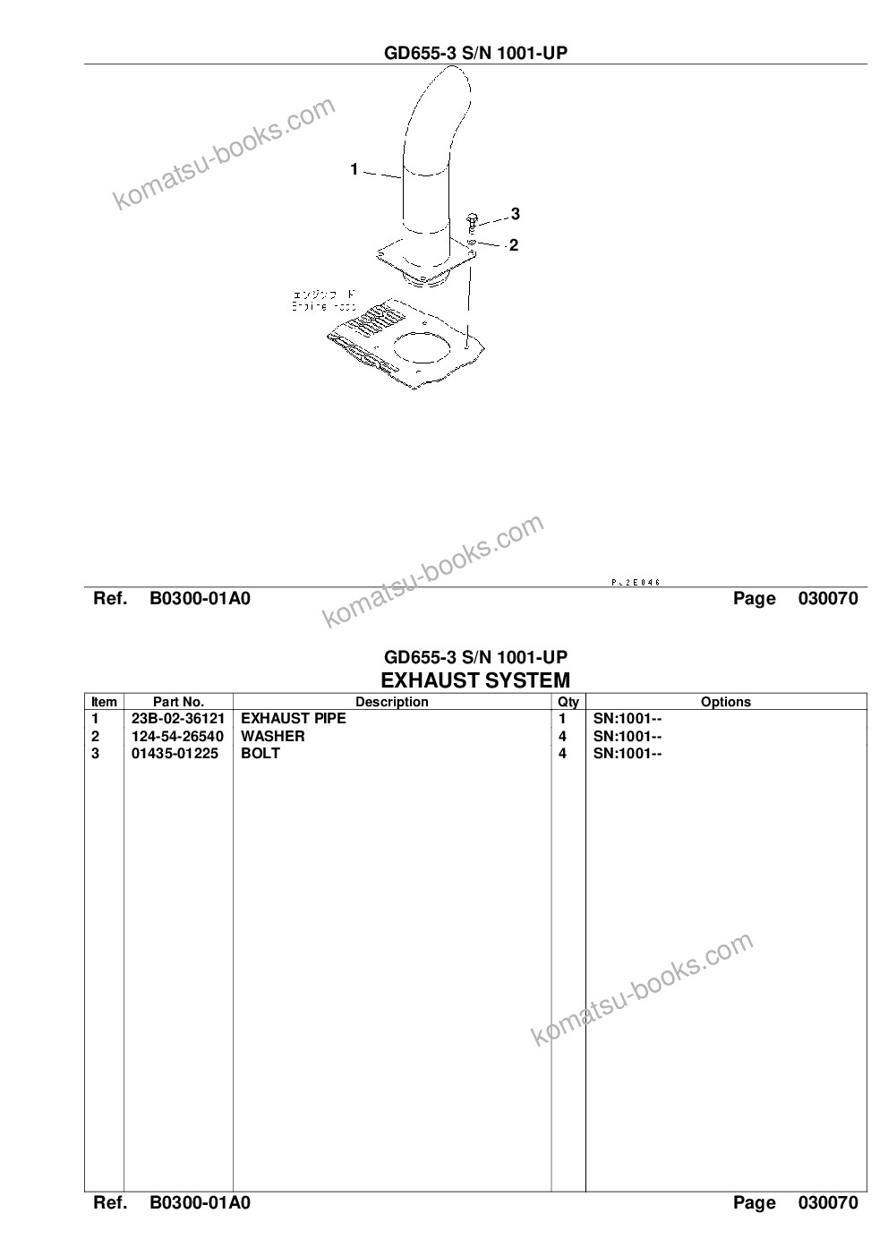 Komatsu gd655-3 s/n 1001-up Catálogo de piezas cover Page 9