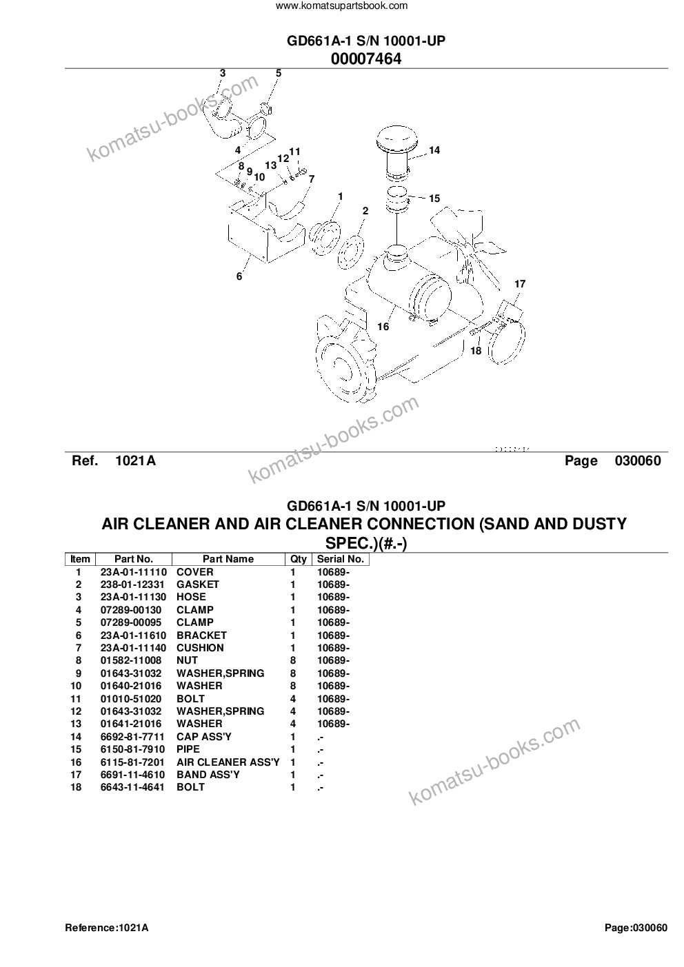 Komatsu gd661a-1 s/n 10001-up Parts catalog cover Page 9 Komatsu gd661a-1 s/n 10001-up Parts catalog cover Page 9