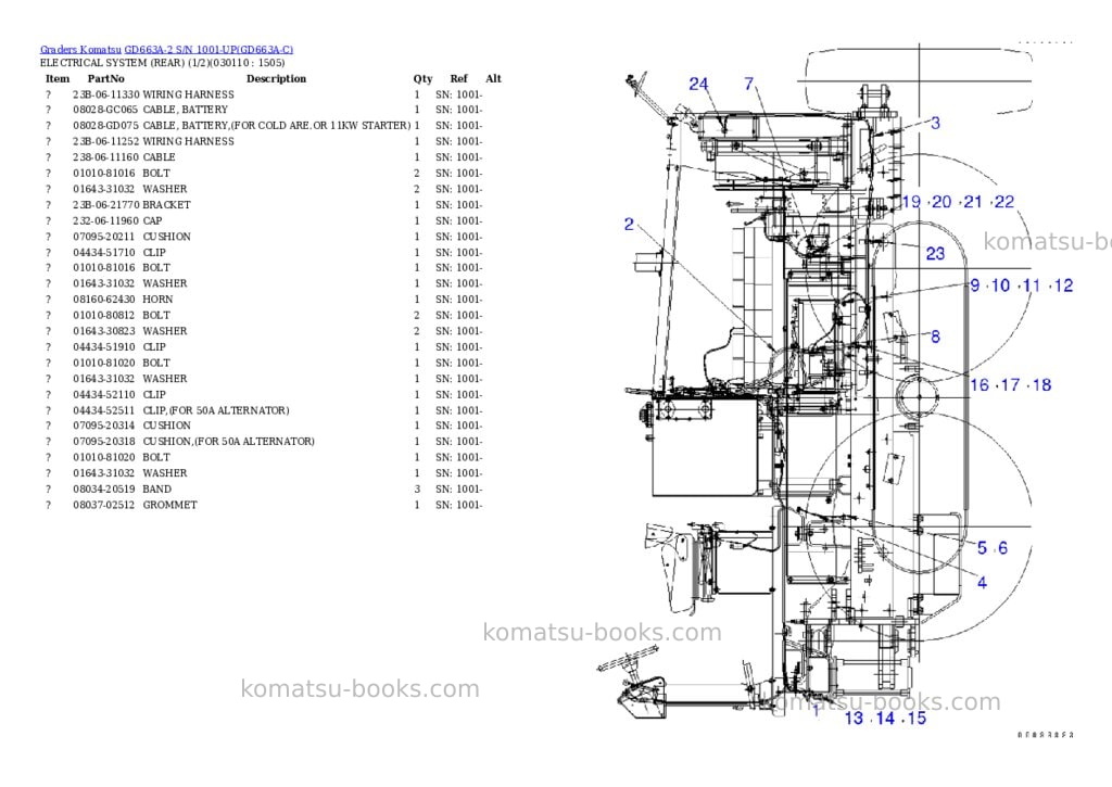 Komatsu GD663A-2 S/N 1001-UP Parts catalog cover Page 10
