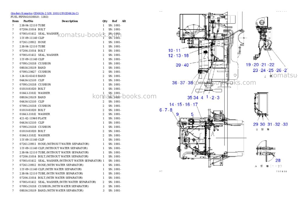 Komatsu GD663A-2 S/N 1001-UP Parts catalog cover Page 4
